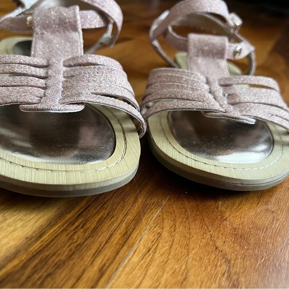 Stuart Weitzman Girls Rose Gold glitter, NEW